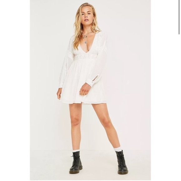 Free People Sugar Pie Deep V Mini Dress size s - Picture 1 of 5